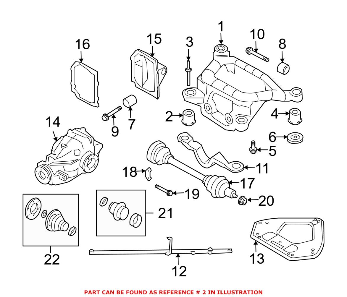 BMW Subframe Bushing - Rear Driver Side Forward 33316770815